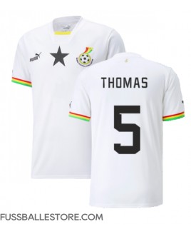 Günstige Ghana Thomas Partey #5 Heimtrikot WM 2022 Kurzarm